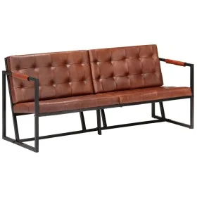 3-seater sofa made of genuine brown goat leather by , Sofas - Ref: Foro24-288284, Price: 503,77 €, Discount: %