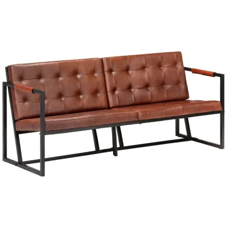 Dreisitzer-Sofa aus echtem braunem Ziegenleder. von , Sofas - Ref: Foro24-288284, Preis: 503,77 €, Rabatt: %