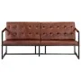 Dreisitzer-Sofa aus echtem braunem Ziegenleder. von , Sofas - Ref: Foro24-288284, Preis: 503,77 €, Rabatt: %