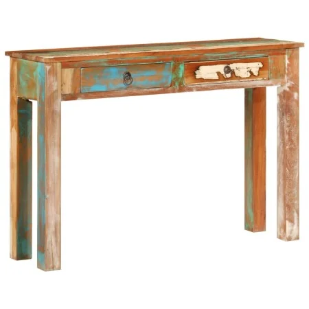Mesa consola madera maciza reciclada 110x30x75 cm de , Mesas auxiliares - Ref: Foro24-352781, Precio: 212,13 €, Descuento: %