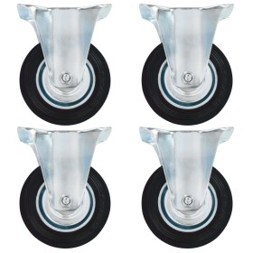 Ruedas fijas 4 unidades 100 mm de , Manipulación de materiales - Ref: Foro24-143444, Precio: 26,20 €, Descuento: %