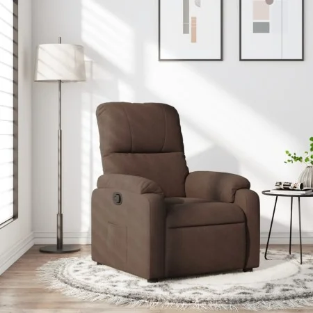 Sillón reclinable tela de microfibra marrón by , Armchairs - Ref: Foro24-373448, Price: 249,34 €, Discount: %
