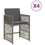 Sillones de jardín con cojines 4 uds ratán sintético gris de , Sillas de jardín - Ref: Foro24-365036, Precio: 197,21 €, Descu...