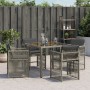 Sillones de jardín con cojines 4 uds ratán sintético gris de , Sillas de jardín - Ref: Foro24-365036, Precio: 197,21 €, Descu...