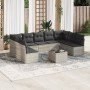 Set sofás jardín 10 pzas con cojines ratán sintético gris claro de , Conjuntos de jardín - Ref: Foro24-3218082, Precio: 633,5...