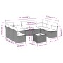 Set sofás jardín 10 pzas con cojines ratán sintético gris claro de , Conjuntos de jardín - Ref: Foro24-3218082, Precio: 633,5...