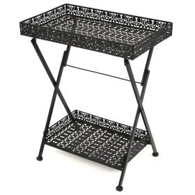 Mesa de centro plegable estilo vintage metal 58x35x72 cm negro en Mesas auxiliares | Comprar online en Foru.es