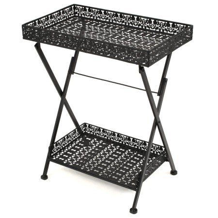 Mesa de centro plegable estilo vintage metal 58x35x72 cm negro en Mesas auxiliares | Comprar online en Foru.es