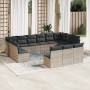 Set sofás de jardín con cojines 13 piezas ratán sintético gris de , Conjuntos de jardín - Ref: Foro24-3218392, Precio: 895,97...
