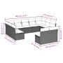 Set de sofás de jardín 11 pzas y cojines ratán sintético gris de , Conjuntos de jardín - Ref: Foro24-3218352, Precio: 679,22 ...