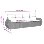 Set de sofás de jardín 4 pzas y cojines ratán sintético gris de , Conjuntos de jardín - Ref: Foro24-3253419, Precio: 283,70 €...