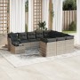 Set de sofás de jardín 11 pzas y cojines ratán sintético gris de , Conjuntos de jardín - Ref: Foro24-3218262, Precio: 755,38 ...