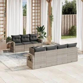 Set de sofás de jardín 8 pzas y cojines ratán sintético gris de , Conjuntos de jardín - Ref: Foro24-3252269, Precio: 573,25 €...