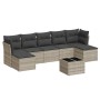 Set de sofás de jardín 8 pzas y cojines ratán sintético gris de , Conjuntos de jardín - Ref: Foro24-3218042, Precio: 515,50 €...