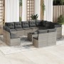 Set sofás de jardín con cojines 13 piezas ratán sintético gris de , Conjuntos de jardín - Ref: Foro24-3218482, Precio: 916,54...