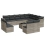 Set sofás de jardín con cojines 13 piezas ratán sintético gris de , Conjuntos de jardín - Ref: Foro24-3218482, Precio: 916,54...