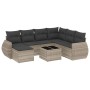 Set de sofás de jardín 8 pzas y cojines ratán sintético gris de , Conjuntos de jardín - Ref: Foro24-3254049, Precio: 555,98 €...