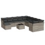 Set de sofás de jardín 12 pzas y cojines ratán sintético gris de , Conjuntos de jardín - Ref: Foro24-3218622, Precio: 803,69 ...