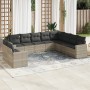 Set sofás jardín 10 pzas con cojines ratán sintético gris claro de , Conjuntos de jardín - Ref: Foro24-3219162, Precio: 679,0...