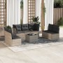 Set de sofás de jardín 8 pzas y cojines ratán sintético gris de , Conjuntos de jardín - Ref: Foro24-3217422, Precio: 498,08 €...