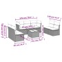 Set de sofás de jardín 8 pzas y cojines ratán sintético gris de , Conjuntos de jardín - Ref: Foro24-3217422, Precio: 498,08 €...