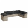 Set sofás jardín 10 pzas con cojines ratán sintético gris claro de , Conjuntos de jardín - Ref: Foro24-3217862, Precio: 705,1...