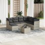 Set de sofás de jardín 8 pzas y cojines ratán sintético gris de , Conjuntos de jardín - Ref: Foro24-3218002, Precio: 536,93 €...
