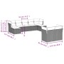 Set muebles jardín 9 pzas y cojines ratán sintético gris claro de , Conjuntos de jardín - Ref: Foro24-3218312, Precio: 628,74...