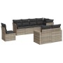 Set de sofás de jardín 8 pzas y cojines ratán sintético gris de , Conjuntos de jardín - Ref: Foro24-3219232, Precio: 585,83 €...