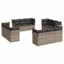 Set de sofás de jardín 12 pzas y cojines ratán sintético gris de , Conjuntos de jardín - Ref: Foro24-3217332, Precio: 945,31 ...