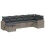 Set de sofás de jardín 7 pzas con cojines ratán PE gris claro de , Conjuntos de jardín - Ref: Foro24-3263508, Precio: 482,21 ...