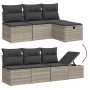Set de sofás de jardín 7 pzas con cojines ratán PE gris claro de , Conjuntos de jardín - Ref: Foro24-3263508, Precio: 482,21 ...