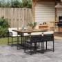 Set de muebles jardín 5 pzas con cojines ratán sintético negro de , Conjuntos de jardín - Ref: Foro24-3211443, Precio: 326,76...