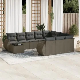 Set de sofás de jardín 11 pzas y cojines ratán sintético gris by , Garden sets - Ref: Foro24-3254269, Price: 828,92 €, Discou...