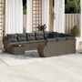 Set de sofás de jardín 11 pzas y cojines ratán sintético gris de , Conjuntos de jardín - Ref: Foro24-3254269, Precio: 813,77 ...