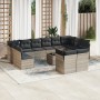 Set sofás de jardín con cojines 13 piezas ratán sintético gris de , Conjuntos de jardín - Ref: Foro24-3218442, Precio: 903,16...