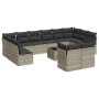 Set sofás de jardín con cojines 13 piezas ratán sintético gris de , Conjuntos de jardín - Ref: Foro24-3218442, Precio: 903,16...