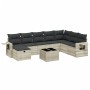 Set muebles jardín 9 pzas y cojines ratán sintético gris claro de , Conjuntos de jardín - Ref: Foro24-3263908, Precio: 595,38...