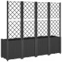 Jardinera con enrejado PP negro 160x40x140 cm de , Maceteros y jardineras - Ref: Foro24-367873, Precio: 222,64 €, Descuento: %