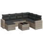 Set de sofás de jardín 8 pzas y cojines ratán sintético gris de , Conjuntos de jardín - Ref: Foro24-3219302, Precio: 529,53 €...