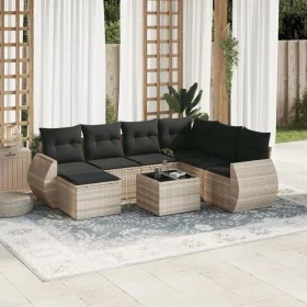 Set de sofás de jardín 8 pzas y cojines ratán sintético gris by , Modular outdoor sofas - Ref: Foro24-3221711, Price: 544,33 ...