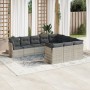 Set sofás jardín 10 pzas con cojines ratán sintético gris claro de , Conjuntos de jardín - Ref: Foro24-3218222, Precio: 703,2...
