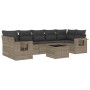 Set de sofás de jardín 8 pzas y cojines ratán sintético gris de , Conjuntos de jardín - Ref: Foro24-3219941, Precio: 571,82 €...
