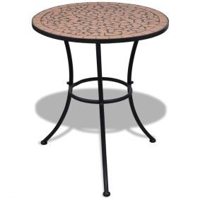 Mesa de bistro de mosaico terracota 60 cm de vidaXL, Mesas de jardín - Ref: Foro24-41528, Precio: 94,63 €, Descuento: %