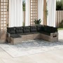 Set de sofás de jardín 8 pzas y cojines ratán sintético gris de , Conjuntos de jardín - Ref: Foro24-3220561, Precio: 537,41 €...