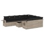 Set de sofás de jardín 11 pzas y cojines ratán sintético gris de , Conjuntos de jardín - Ref: Foro24-3220701, Precio: 753,66 ...