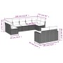 Set muebles jardín 9 pzas y cojines ratán sintético gris claro de , Conjuntos de jardín - Ref: Foro24-3219412, Precio: 605,17...