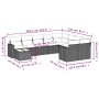 Set sofás jardín 10 pzas con cojines ratán sintético gris claro de , Conjuntos de jardín - Ref: Foro24-3219452, Precio: 655,7...