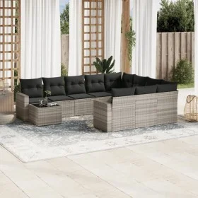 Set de sofás de jardín 11 pzas y cojines ratán sintético gris de , Conjuntos de jardín - Ref: Foro24-3219522, Precio: 735,33 ...