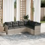 Set de sofás de jardín 6 pzas y cojines ratán sintético gris de , Conjuntos de jardín - Ref: Foro24-3217682, Precio: 435,67 €...